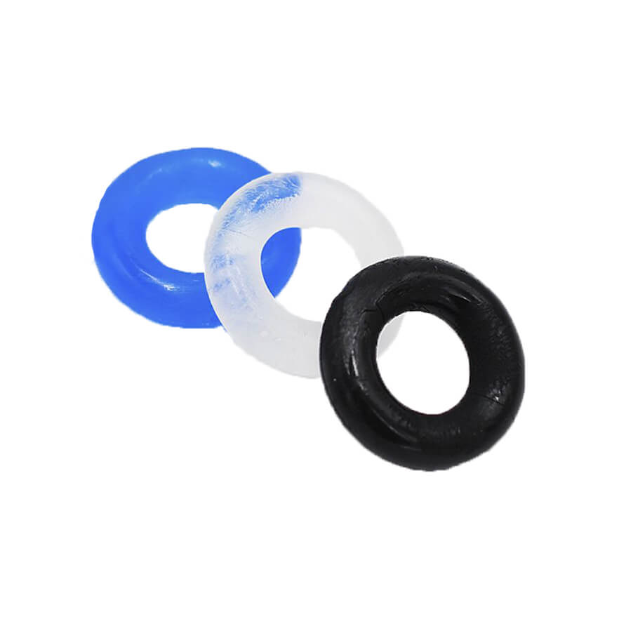 Stay Hard Beaded Cockrings - Kit com 3 Anéis Penianos Coloridos em Borracha - 2