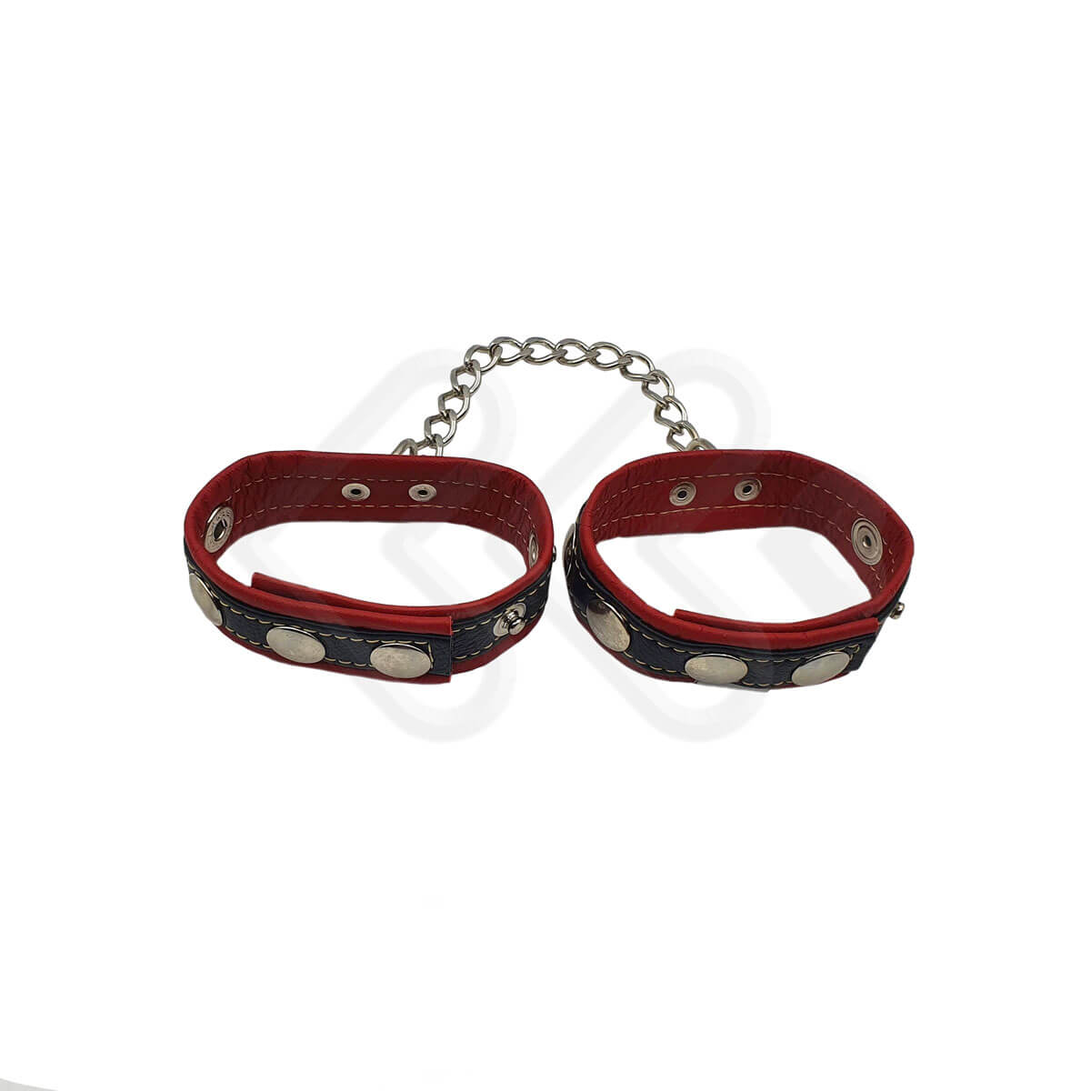 Steves Designer - Algema em Couro Sintético com Botão de Pressão - Tamanho Único | Cor: Vermelho com Detalhe Preto - 2