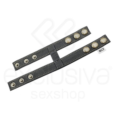 Foto 3 do produto Steves Designer - Anel Peniano Duplo em Couro com Ajuste