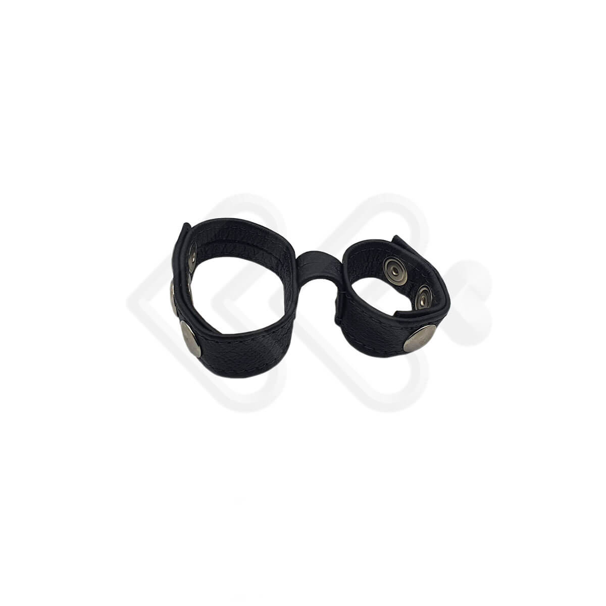 Steves Designer - Anel Peniano Duplo em Couro Sintético com Botões de Pressão - 2