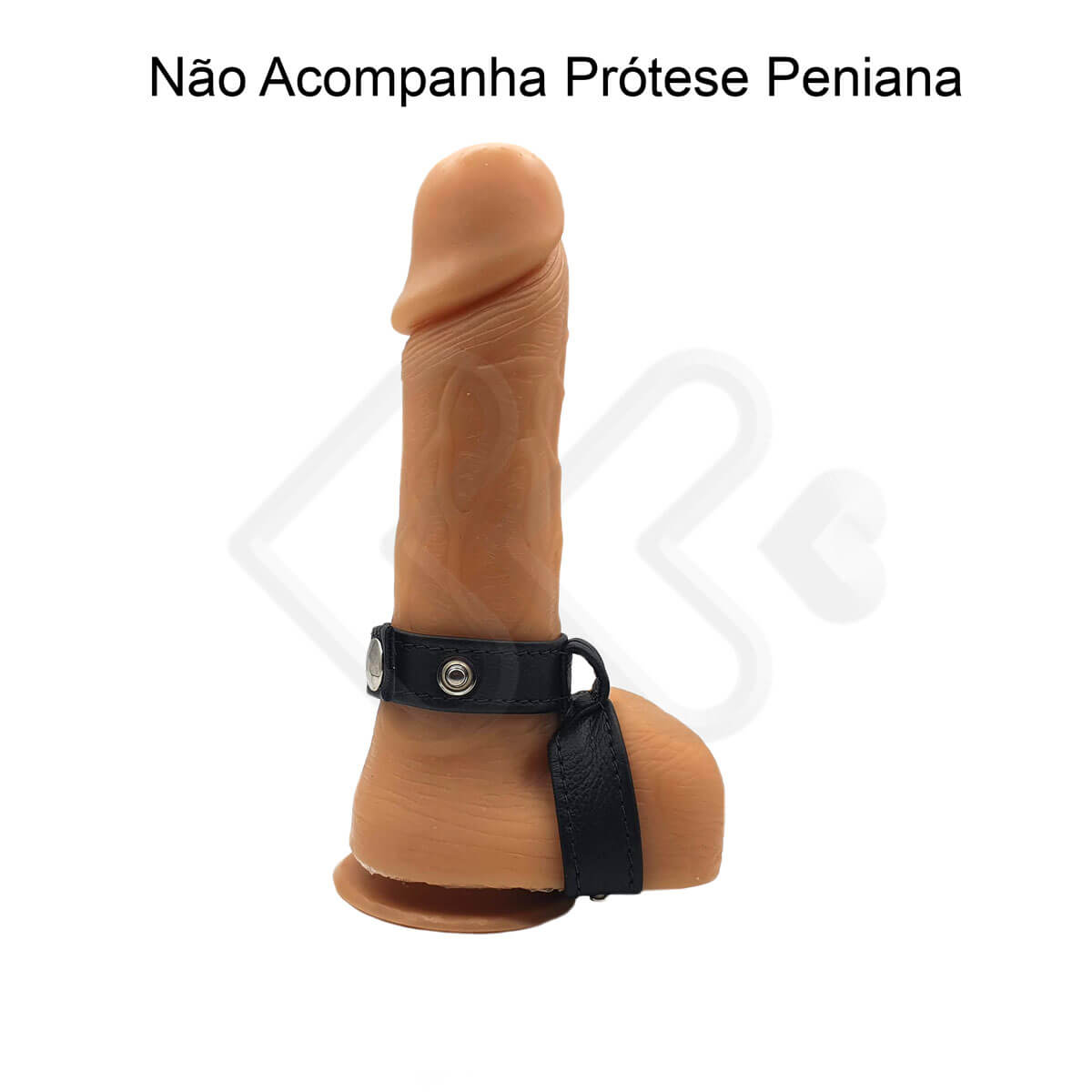 Steves Designer - Anel Peniano Duplo em Couro Sintético com Botões de Pressão - 3