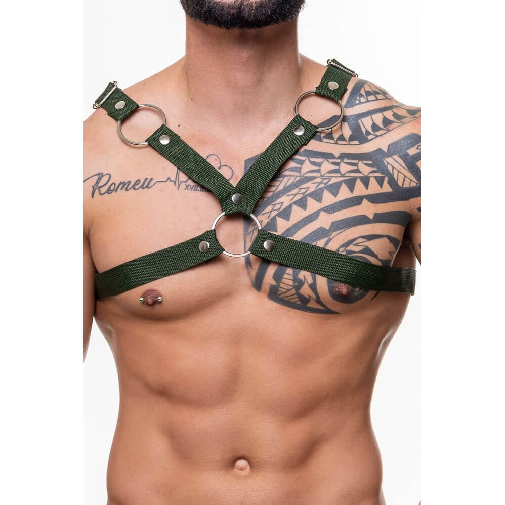 Arreio Harness Ajustável Feito em Nylon com Formato de X  - Steves Designer | Disponível em 3 Cores - 5