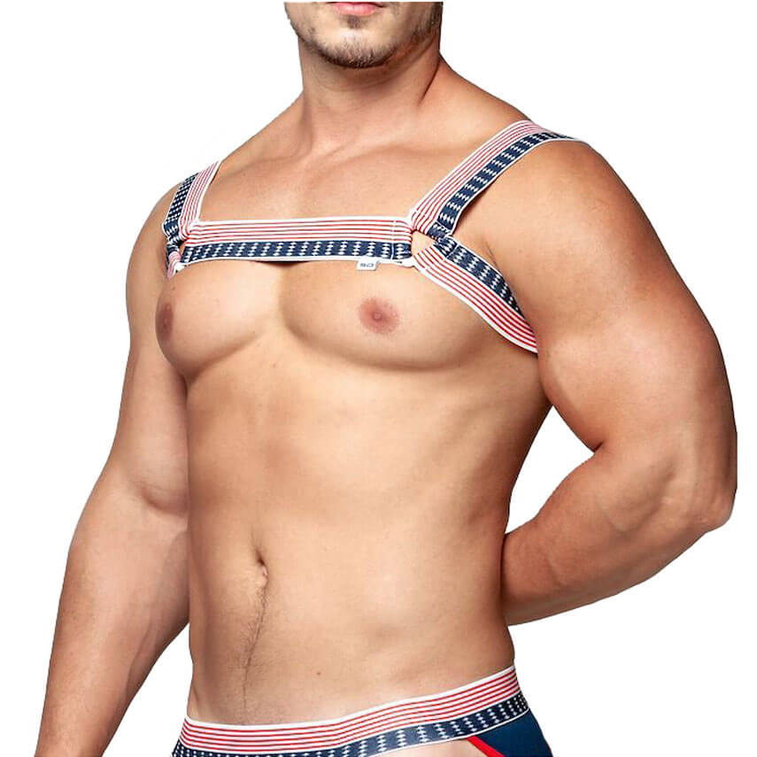 Arreio Harness América em Elástico com Triângulos - Steves Designer - 2