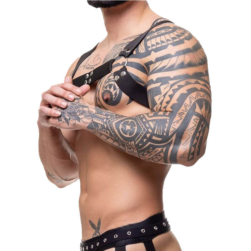 Steves Designer - Arreio Harness Elástico com Argolas e Botões de Níquel - 2