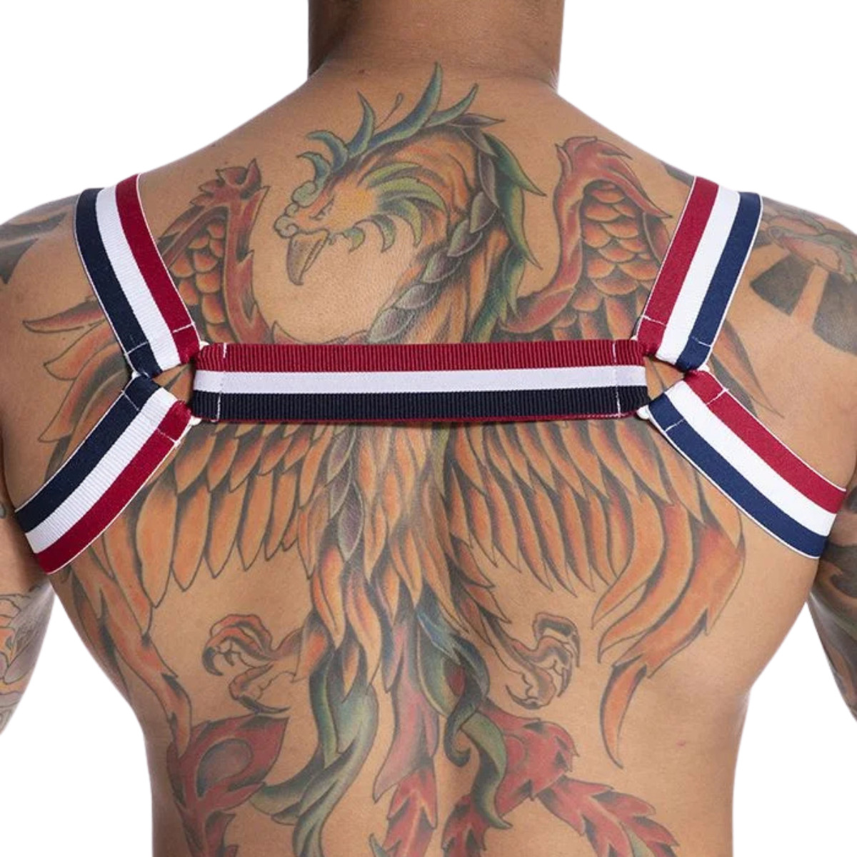 Arreio Harness Masculino em Elástico com Detalhes de Triângulo - Steves Designer | Disponível em 3 Cores - 4