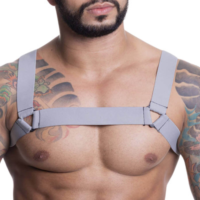 Arreio Harness Masculino em Elástico com Detalhes de Triângulo - Steves Designer | Disponível em 3 Cores
