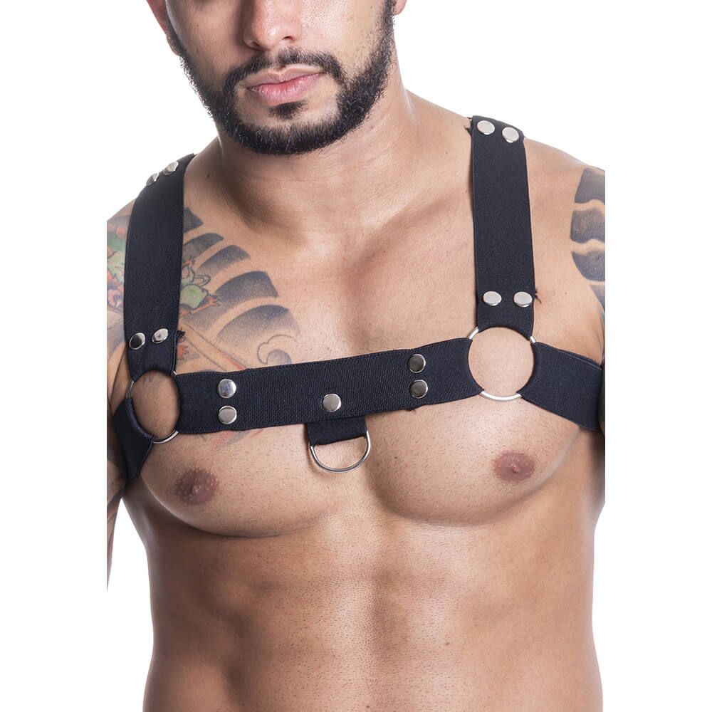 Arreio Harness em Elástico com X nas Costas - Steves Designer | Disponível em 3 Cores - 3
