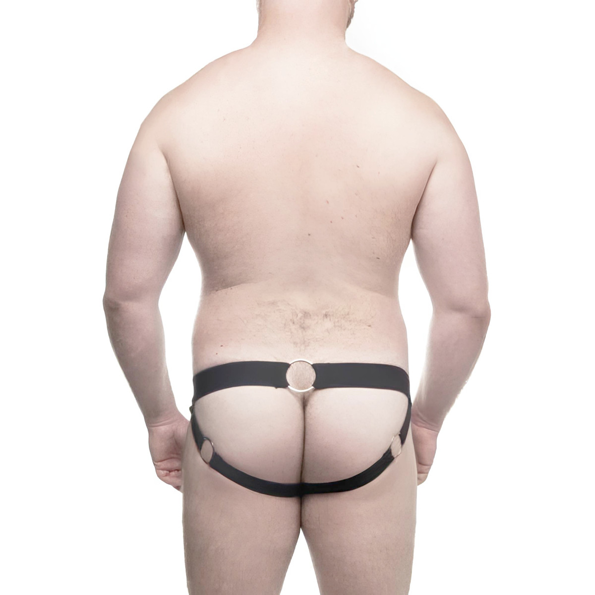 Cueca JockStrap em Cirrê com Argolas - Steves Designer Big Man | Tamanho Plus Size - 3