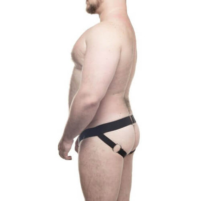 Foto 3 do produto Steves Designer Big Man - Cueca JockStrap em Cirrê com Argolas | Plus Size