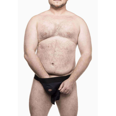 Foto 2 do produto Cueca JockStrap Tapa Sexo com Anel Peniano - Steves Designer Big Man | Plus Size