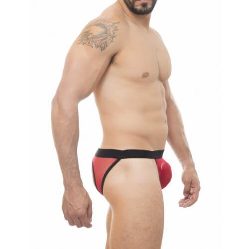 Steves Designer - Cueca com Abertura nas Nádegas em Tule | Cor: Vermelho - 2