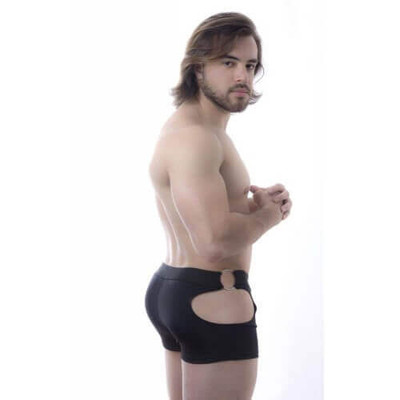 Cueca Boxer com Abertura Lateral e Argola - Steves Designer | Disponível em 2 Cores