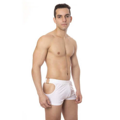 Cueca Boxer com Abertura Lateral e Argola - Steves Designer | Disponível em 2 Cores