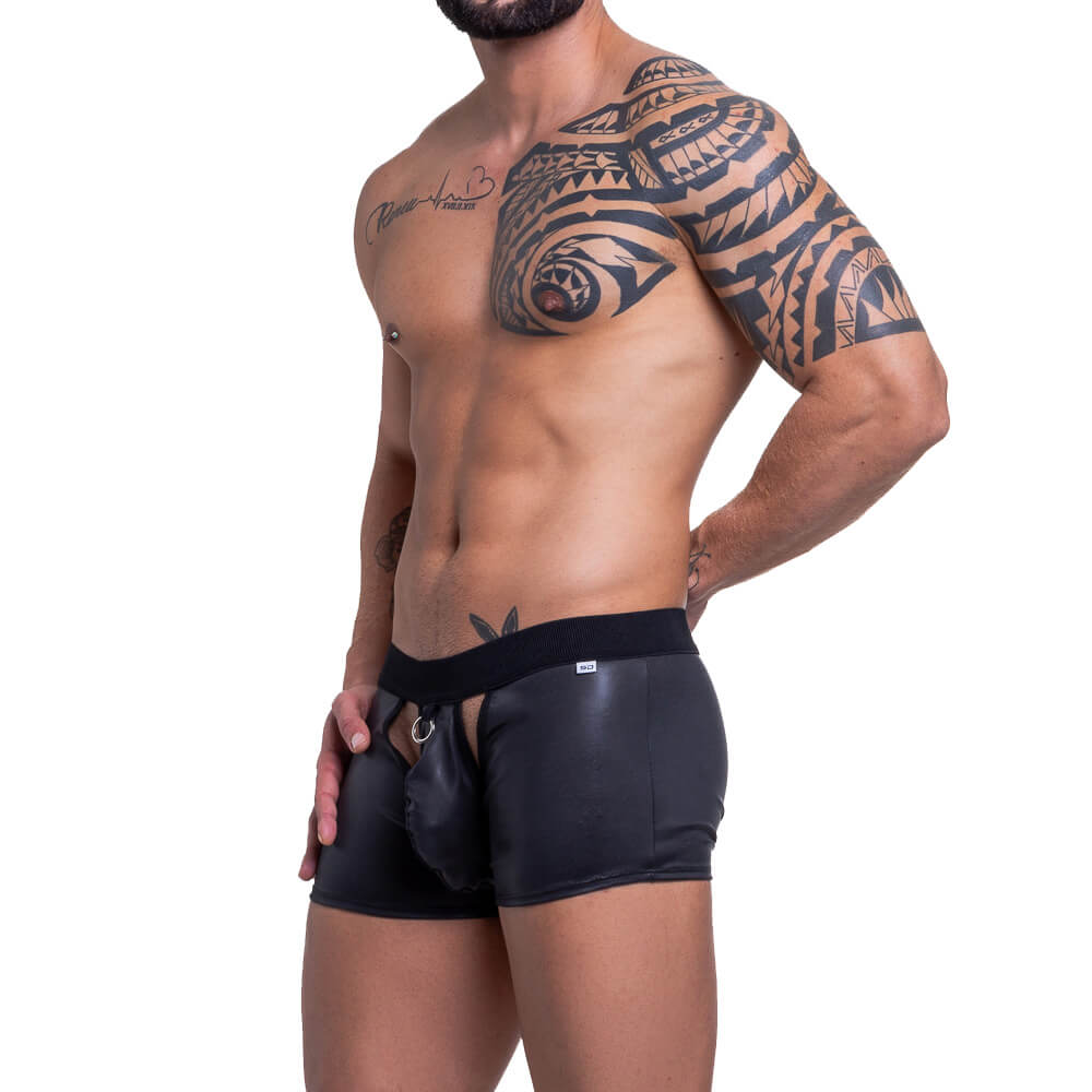 Steves Designer - Cueca Boxer em Cirrê com Bojo Frontal Aberto - Tamanho Único - 2