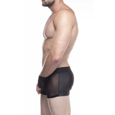 Foto 3 do produto Steves Designer - Cueca Boxer em Tule Transparente | Cor: Preto