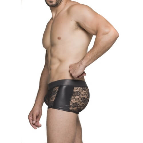 Steves Designer - Cueca Boxer com Renda Florida - 3