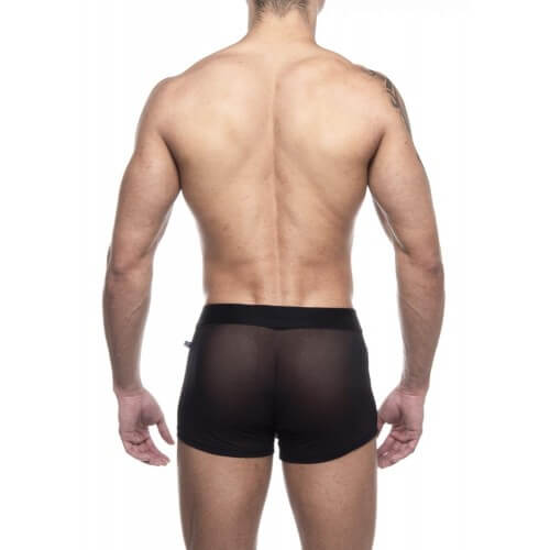 Steves Designer - Cueca Boxer em Tule Transparente | Cor: Preto - 3