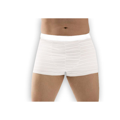 Foto 1 do produto Steves Designer - Cueca Boxer em Tule Transparente Listrado | Cor: Branco
