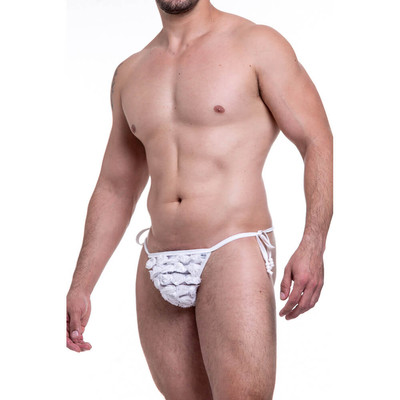 Cueca Fio Dental com Franja e Missangas - Steves Designer | Tamanho Único | Disponível em 2 Cores