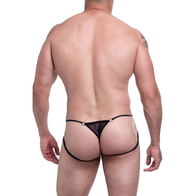 Foto 3 do produto Steves Designer - Cueca Fio Dental em Renda com Tiras Elásticas | Tamanho Único