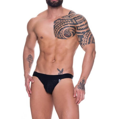 Foto 1 do produto Steves Designer - Cueca Jockstrap em Arrastão | Tamanho Único