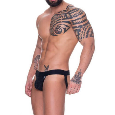 Foto 2 do produto Steves Designer - Cueca Jockstrap em Arrastão | Tamanho Único