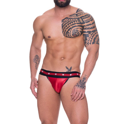 Cueca JockStrap em Cirrê com Estrelas no Elástico - Steves Designer | Tamanho Único