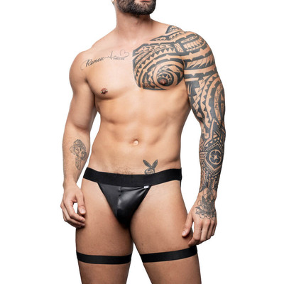 Foto 1 do produto Steves Designer - Cueca JockStrap em Cirrê com Ligas Elásticas e Argolas | Tamanho Único