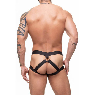 Cueca JockStrap em Cirrê Trançado Atrás - Steves Designer | Tamanho Único