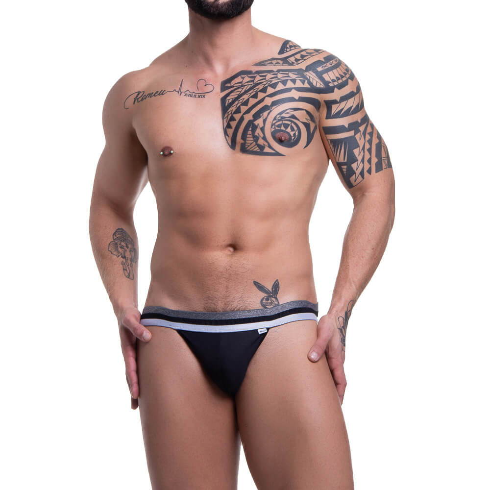 Cueca JockStrap com Elástico Tricolor - Steves Designer | Tamanho Único - 3