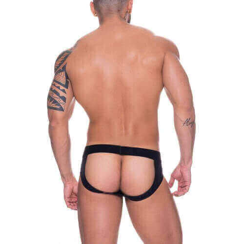 Steves Designer - Cueca Jockstrap Premium em Arrastão Algodão - Tamanho Único - 2