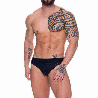 Foto 1 do produto Steves Designer - Cueca Jockstrap Premium em Arrastão Algodão - Tamanho Único