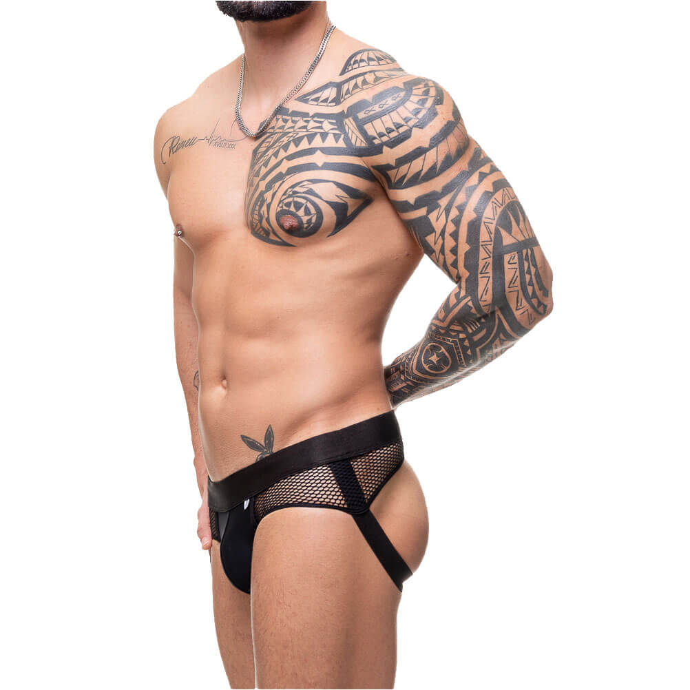 Steves Designer - Cueca Jockstrap em Suplex com Arrastão e Abertura Traseira | Disponível em 2 Cores - 4