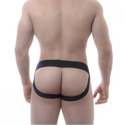 Steves Designer - Cueca JockStrap Tapa Sexo com Anel Peniano - 2