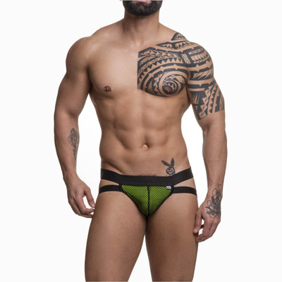 Cueca JockStrap Tapa Sexo em Arrastão Forrado - Steves Designer | Tamanho Único