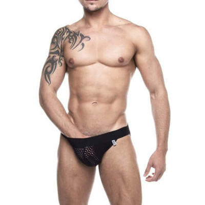 Foto 3 do produto Steves Designer - Cueca JockStrap Tapa Sexo em Arrastão - Tamanho Único | Disponível em 3 Cores