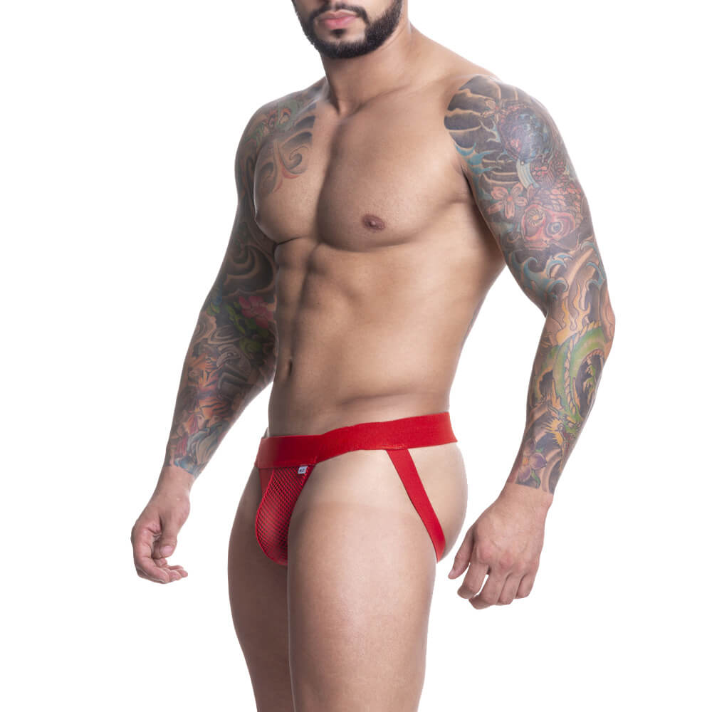 Cueca JockStrap Tapa Sexo em Arrastão - Steves Designer | Tamanho Único | Disponível em 3 Cores - 4