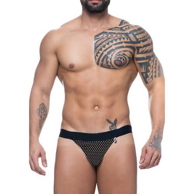 Foto 1 do produto Steves Designer - Cueca Jockstrap Tapa Sexo com Bolinhas | Tamanho Único