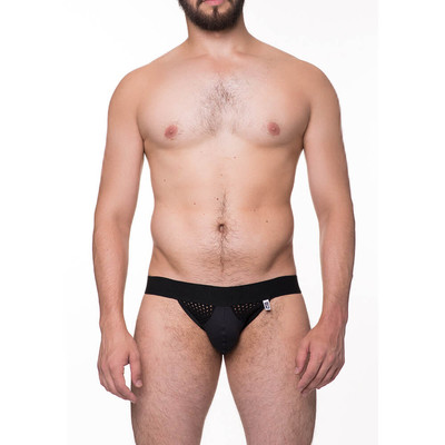 Foto 1 do produto Steves Designer - Cueca JockStrap Tapa Sexo em Cirrê e Arrastão
