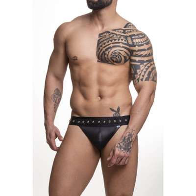 Cueca JockStrap Tapa Sexo em Cirrê com Ilhós - Steves Designer | Tamanho Único
