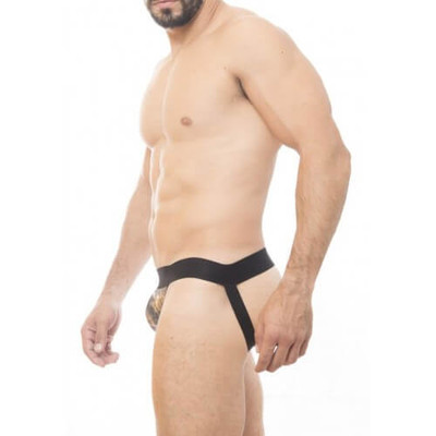 Foto 2 do produto Steves Designer - Cueca JockStrap Tapa Sexo | Cor: Prata