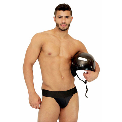 Foto 1 do produto Steves Designer - Cueca JockStrap Tapa Sexo | Cor: Preto