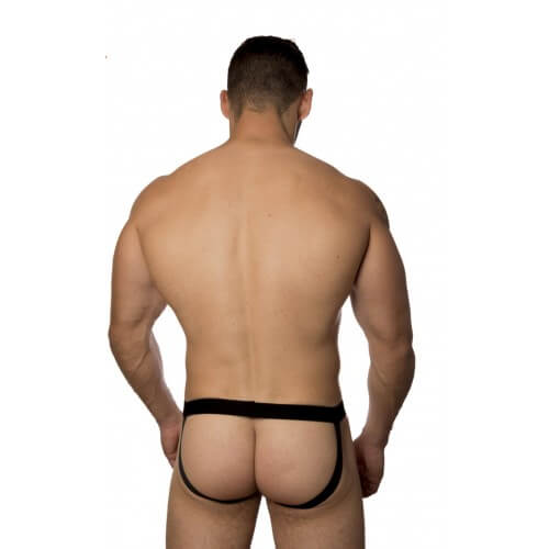 Steves Designer - Cueca JockStrap Tapa Sexo | Cor: Rosa com Detalhe Preto - 3