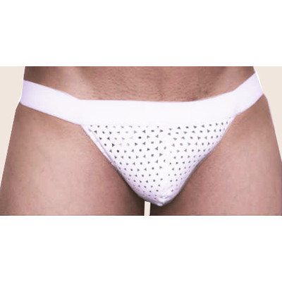 Foto 1 do produto Steves Designer - Cueca JockStrap Tapa Sexo em Courino Vazado