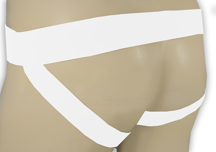 Steves Designer - Cueca JockStrap Tapa Sexo em Courino Vazado - 2