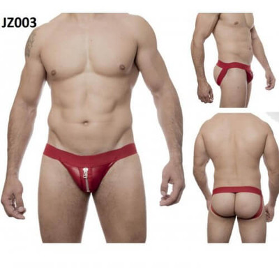 Foto 1 do produto Steves Designer - Cueca JockStrap Tapa Sexo com Detalhe de Zíper | Cor: Vermelho