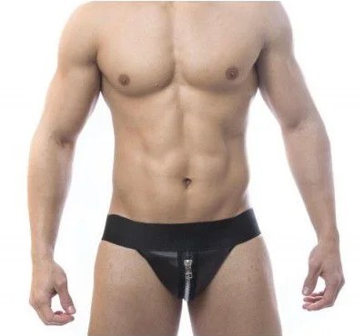 Cueca Jock Strap Tapa Sexo com Detalhe de Zíper - Steves Designer | Tamanho Único | Disponível em 2 Cores - 3