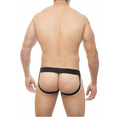 Foto 3 do produto Steves Designer - Cueca JockStrap Tapa Sexo com Estampa de xadrez | Cor: Branco com Preto