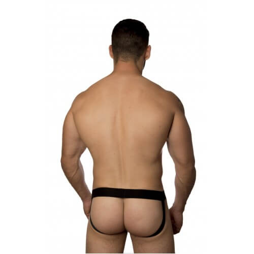 Steves Designer - Cueca JockStrap Tapa Sexo com Estampa Xadrez | Cor: Preto com Branco - 3