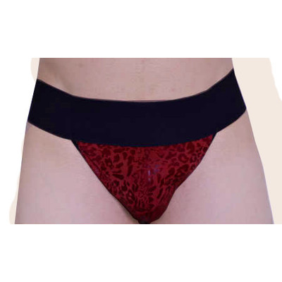 Foto 1 do produto Steves Designer - Cueca JockStrap Tapa Sexo Oncinha Vermelha